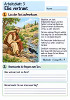 Vorschau - Arbeitsblätter - Elia – Gott sorgt für ihn | Religion Klasse 4 Arbeitsblätter | Evangelische Religionslehre | 10 Arbeitsblätter als PDF - Seite 3