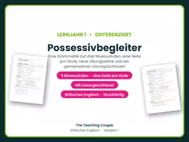 Vorschau - Arbeitsblätter - Possessivbegleiter – differenziert - Deckblatt