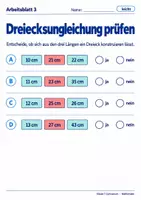 Vorschau - Arbeitsblätter - Dreiecksungleichung prüfen - Seite 3