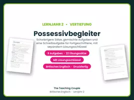 Vorschau - Arbeitsblätter - Possessivbegleiter – Vertiefung - Deckblatt