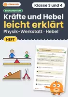 Vorschau - Arbeitsblätter - Kräfte und Hebel Klasse 3 und 4 | Übungsheft Wippe, Rampe | mit Lösungen - Deckblatt
