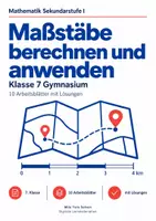 Vorschau - Arbeitsblätter - Maßstäbe berechnen und anwenden - Deckblatt