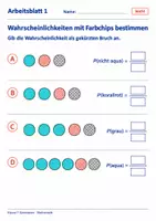 Vorschau - Arbeitsblätter - Wahrscheinlichkeiten mit Farbchips bestimmen - Seite 1
