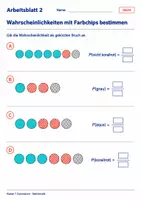 Vorschau - Arbeitsblätter - Wahrscheinlichkeiten mit Farbchips bestimmen - Seite 2