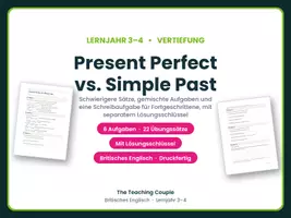 Vorschau - Arbeitsblätter - Present Perfect vs. Past – Vertiefung - Deckblatt