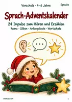 Vorschau - Stundenentwürfe - Sprach-Adventskalender | 24 bildgestützte Sprachimpulse für Kita und Vorschule - Deckblatt