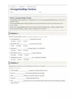 Vorschau - Arbeitsblätter - Unregelmäßige Verben – Wiederholung - Seite 1