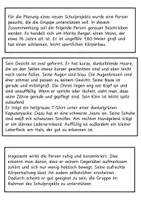 Vorschau - Arbeitsblätter - Personenbeschreibung Aufbau - Deckblatt