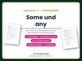 Vorschau - Arbeitsblätter - Some und any – differenziert - Deckblatt