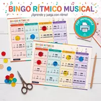 Vista previa - Juegos / Gamificación - Bingo musical para practicar ritmos con tus estudiantes - Portada
