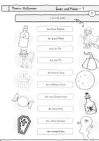 Vorschau - Unterrichtsreihen - Halloween DaZ Unterrichtsreihe – Lesen & Malen | DaZ A1 | Wortschatztraining und Leseverständnis | Klasse 2–3 - Seite 2