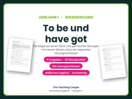 Vorschau - Arbeitsblätter - Formen von to be – Wiederholung - Deckblatt