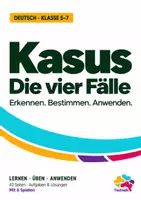 Vorschau - Stundenentwürfe - Kasus – Die vier Fälle | Nominativ, Genitiv, Dativ und Akkusativ | Klasse 5–7 - Deckblatt