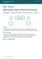 Vorschau - Stundenentwürfe - XXXL Ethik – Förderschule Lernen Klasse 5–9 + Hauptschulklasse 10 - Seite 1