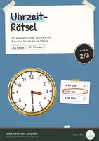 Vorschau - Arbeitsblätter - Uhrzeit-Rätsel: Klasse 2+3 | sofort einsatzbereit - Deckblatt