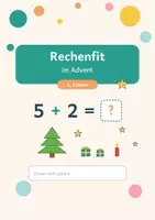 Vorschau - Arbeitsblätter - Rechenfit im Advent – Rechnen bis 10 - Deckblatt