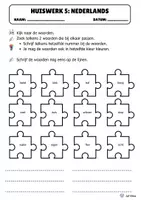 Voorbeeld - Huiswerk Nederlands samenstellingen - Voorblad