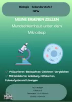 Vorschau - Arbeitsblätter - Mundschleimhaut mikroskopieren – Tierzelle & Pflanzenzelle | Klasse 5/6 | mit Hilfekarten und Lösungen - Deckblatt