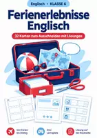 Vorschau - Spiele - Ferienerlebnisse Englisch Klasse 6, Karten - Deckblatt