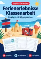 Vorschau - Arbeitsblätter - Ferienerlebnisse, Englisch, Klasse 6, Test - Deckblatt
