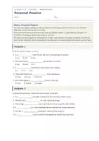 Vorschau - Arbeitsblätter - Personal Passive Englisch – Wiederholung - Seite 1