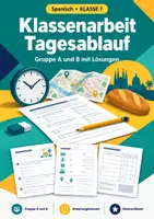 Vorschau - Arbeitsblätter - Tagesablauf, Komplettpaket Spanisch, Klasse 7 - Seite 1
