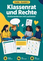 Vorschau - Stationenlernen - Klassenrat Politik Klasse 5, Stationen - Deckblatt
