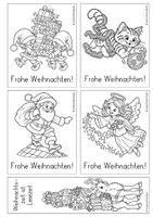 Vorschau - Mal- und Bastelvorlagen - Grußkarten | Ausmalbilder - Frohe Weihnachten (Klasse 1-3) - Seite 2
