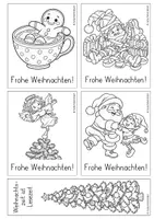 Vorschau - Mal- und Bastelvorlagen - Grußkarten | Ausmalbilder - Frohe Weihnachten (Klasse 1-3) - Seite 3