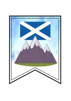 Vorschau - Mal- und Bastelvorlagen - Scotland - Bunting / Wimpelkette - Seite 1