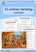 Vorschau - Arbeitsblätter - Lesespur: Herbsttag (differenzierte Leseübung) - Deckblatt
