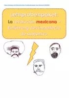 Vorschau - Stundenentwürfe - Lehrprobenpaket: revolución mexicana + imperfecto de subjuntivo - Deckblatt