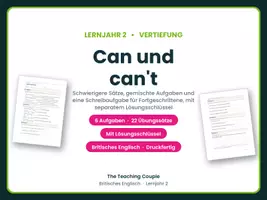 Vorschau - Arbeitsblätter - Can und can't – Vertiefung - Deckblatt