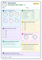 Vorschau - Arbeitsblätter - What time is it Uhrzeit Übungen und Test in Englisch Klasse 4-6 - Seite 2