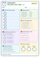 Vorschau - Arbeitsblätter - What time is it Uhrzeit Übungen und Test in Englisch Klasse 4-6 - Seite 3