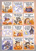 Vorschau - Anderer Materialtyp - Halloweengrüße I Schaurig-schöne Grußkärtchen zum Gruselfest für deine Klasse - Seite 1