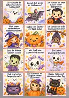 Vorschau - Anderer Materialtyp - Halloweengrüße I Schaurig-schöne Grußkärtchen zum Gruselfest für deine Klasse - Seite 2