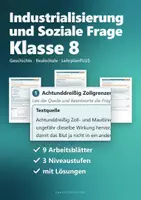 Vorschau - Arbeitsblätter - Industrialisierung Geschichte 8 Realschule - Seite 1