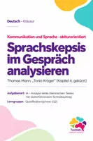 Vorschau - Arbeitsblätter - Klausur Q2 Kommunikation: Thomas Mann „Tonio Kröger“ Kap. 4 – Gespräch mit Lisaweta – Sprachskepsis & Gesprächsanalyse - Deckblatt