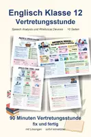 Vorschau - Arbeitsblätter - Englisch Klasse 12 Vertretungsstunde - Speech Analysis und Rhetorical Devices - Deckblatt