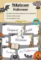 Vorschau - Präsentationen/Tafelbilder - Halloween - Blitzlesen (Klasse 1-4) - Deckblatt