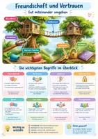 Vorschau - Poster - Freundschaft, Vertrauen, Ethik, Klasse 4 - Deckblatt