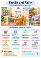 Vorschau - Poster - Familie und Rollen Ethik, Poster, Klasse 6 - Deckblatt