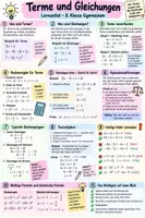 Vorschau - Stundenentwürfe - Lernzettel Mathe- Terme und Gleichungen - Deckblatt