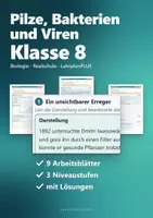 Vorschau - Arbeitsblätter - Biologie 8 Realschule – Arbeitsblätter-Paket, 4 Lernbereiche - Seite 1