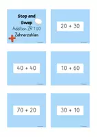 Vorschau - Spiele - Addition ZR 100 / Zehnerzahlen - Stop and Swap - Seite 1