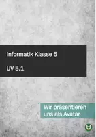 Vorschau - Unterrichtsreihen - Informatik Klasse 5 Bundle, Avatar und Algorithmen nach QUA-LiS NRW - Seite 1