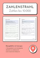 Vorschau - Arbeitsblätter - Zahlenstrahl bis 10.000 Abstände bestimmen - Deckblatt