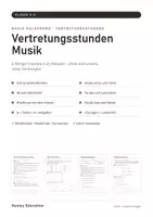Vorschau - Stundenentwürfe - Musik fachfremd unterrichten Sek I – Paket mit 6 Materialien: Vertretung, Notenlehre, Epochen, Pop, Band | Klasse 5–10 - Seite 1