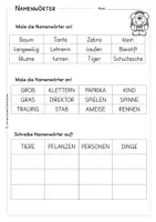 Vorschau - Arbeitsblätter - Namenwörter - Nomen - Lernzielkontrolle - 2. Klasse - Seite 2